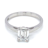 (LD) Anillo con diamante de laboratorio en oro blanco 14kt. D-1.10CTS.