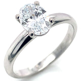 (LD) Anillo con diamante de laboratorio en oro blanco 14kt. D-0.95CTS.