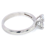 (LD) Anillo con diamante de laboratorio en oro blanco 14kt. D-0.95CTS.