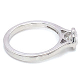 (LD) Anillo con diamante de laboratorio en oro blanco 14kt. D-1.17CTS.