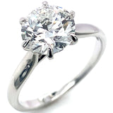 (LD) Anillo con diamante de laboratorio en oro blanco 14kt. D-1.94CTS.