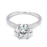 (LD) Anillo con diamante de laboratorio en oro blanco 14kt. D-1.94CTS.