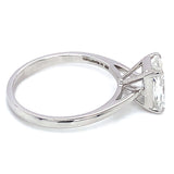 (LD) Anillo con diamante de laboratorio en oro blanco 14kt. D-1.45CTS.