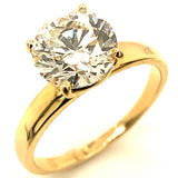 (LD) Anillo con diamante de laboratorio en oro amarillo 14kt. D-2.09CTS.