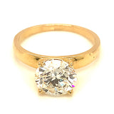 (LD) Anillo con diamante de laboratorio en oro amarillo 14kt. D-2.09CTS.