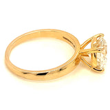 (LD) Anillo con diamante de laboratorio en oro amarillo 14kt. D-2.09CTS.