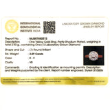 (LD) Anillo con diamante de laboratorio en oro amarillo 14kt. D-2.09CTS.