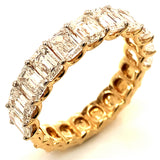 (LD) Banda con diamante de laboratorio en oro amarillo 14kt. D-3.58CTS.