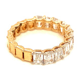 (LD) Banda con diamante de laboratorio en oro amarillo 14kt. D-3.58CTS.