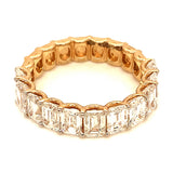 (LD) Banda con diamante de laboratorio en oro amarillo 14kt. D-3.58CTS.