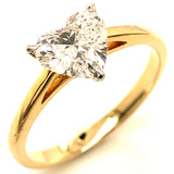 (LD) Anillo con diamante de laboratorio en oro amarillo 14kt. D-1.01CTS.