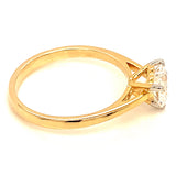 (LD) Anillo con diamante de laboratorio en oro amarillo 14kt. D-1.01CTS.