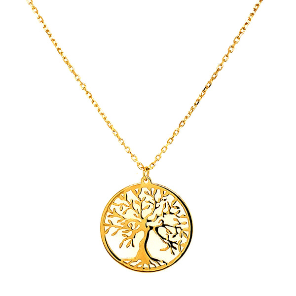 Collar (árbol de la vida) en oro amarillo 10kt.