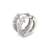 (LD) Huggies con diamantes de laboratorio en oro blanco 14kt. D-1.15CTS.