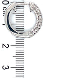 (LD) Huggies con diamantes de laboratorio en oro blanco 14kt. D-1.15CTS.
