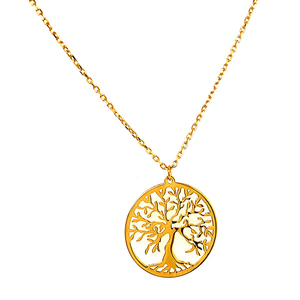 Collar (árbol de la vida) en oro amarillo 10kt.