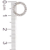 (LD) Aretes con diamantes de laboratorio en oro blanco 14kt. D-0.37Cts.