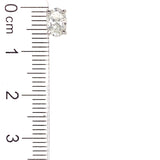 (LD) Aretes con diamantes de laboratorio en oro blanco 14kt. D-1.03Cts.