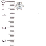 (LD) Aretes con diamantes de laboratorio en oro blanco 14kt. D-1.78Cts.