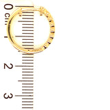 (LD) Huggies con diamantes de laboratorio en oro amarillo 14kt. D-0.11Cts.