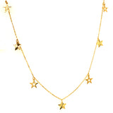 Collar (estrellas) en oro amarillo 10kt.