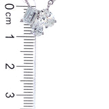 (LD) Collar con diamantes de laboratorio en oro blanco 14kt. 42cm D-1.33CTS.