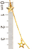 Collar (estrellas) en oro amarillo 10kt.