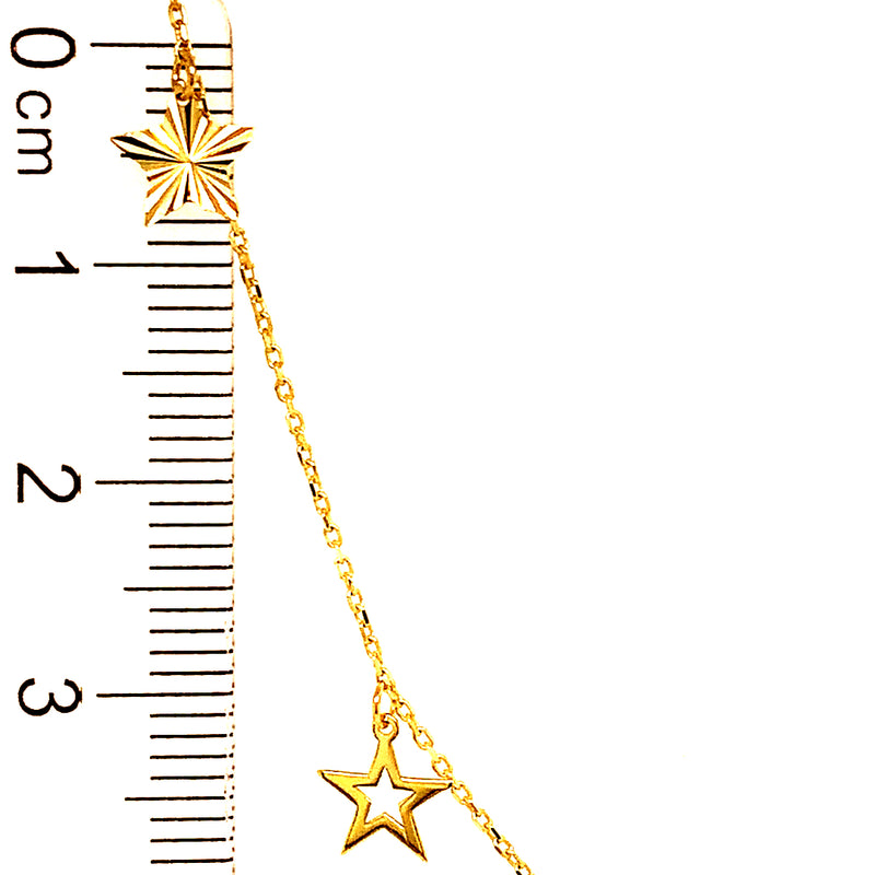 Collar (estrellas) en oro amarillo 10kt.