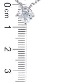 (LD) Collar con diamante de laboratorio en oro blanco 14kt. 42cm D-1.29CTS.