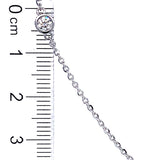 (LD) Collar con diamantes de laboratorio en oro blanco 14kt. 43cm D-1.01CTS.