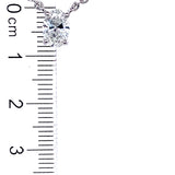 (LD) Collar con diamantes de laboratorio en oro blanco 14kt. 43cm D-1.00CTS.