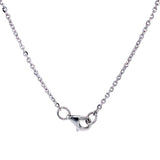 (LD) Collar con diamantes de laboratorio en oro blanco 14kt. 43cm D-1.00CTS.