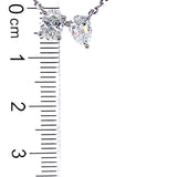 (LD) Collar con diamantes de laboratorio en oro blanco 14kt. 43cm D-1.04CTS.