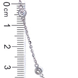 (LD) Collar con diamantes de laboratorio en oro blanco 14kt. 43cm D-2.00CTS.