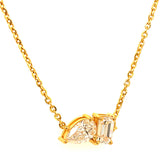 (LD) Collar con diamantes de laboratorio en oro amarillo 14kt. 43cm D-2.00CTS.
