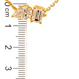 (LD) Collar con diamantes de laboratorio en oro amarillo 14kt. 43cm D-2.00CTS.
