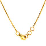 (LD) Collar con diamantes de laboratorio en oro amarillo 14kt. 43cm D-2.00CTS.