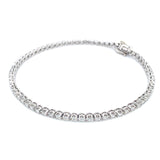 (LD) Pulsera (tennis) con diamantes de laboratorio en oro blanco 14kt. D-1.39CTS.