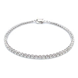 (LD) Pulsera (tennis) con diamantes de laboratorio en oro blanco 14kt. D-1.39CTS.