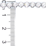 (LD) Pulsera (tennis) con diamantes de laboratorio en oro blanco 14kt. D-4.73CTS.