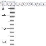 (LD) Pulsera (tennis) con diamantes de laboratorio en oro blanco 14kt. D-3.00CTS.
