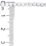 (LD) Pulsera (tennis) con diamantes de laboratorio en oro blanco 14kt. D-3.05CTS.