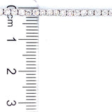 (LD) Pulsera (tennis) con diamantes de laboratorio en oro blanco 14kt.