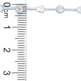 (LD) Pulsera (tennis) con diamantes de laboratorio en oro blanco 14kt. D-1.82CTS.