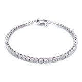 (LD) Pulsera (tennis) con diamantes de laboratorio en oro blanco 14kt. D-1.18CTS.