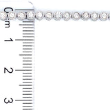 (LD) Pulsera (tennis) con diamantes de laboratorio en oro blanco 14kt. D-1.18CTS.