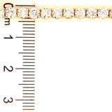 (LD) Pulsera (tennis) con diamantes de laboratorio en oro amarillo 14kt. D-7.10CTS.