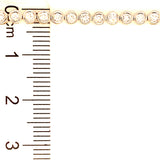 (LD) Pulsera (tennis) con diamantes de laboratorio en oro amarillo 14kt. D-1.10CTS.
