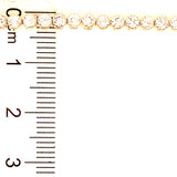(LD) Pulsera (tennis) con diamantes de laboratorio en oro amarillo 14kt. D-3.05CTS.