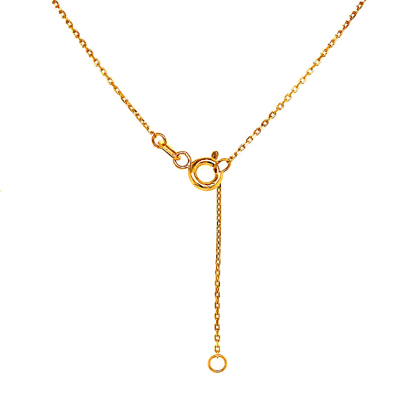 Collar (estrellas y circones) en oro amarillo 10kt.